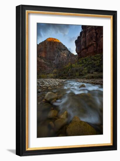 Zion National Park, Utah: Near Big Bend Along The Virgin River At Dusk-Ian Shive-Framed Photographic Print