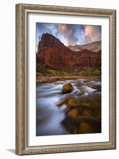 Zion National Park, Utah: Near Big Bend Along The Virgin River At Dusk-Ian Shive-Framed Photographic Print