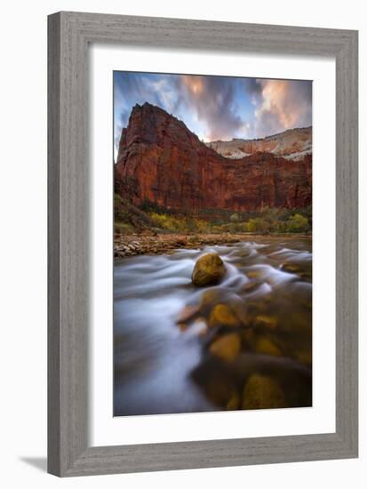 Zion National Park, Utah: Near Big Bend Along The Virgin River At Dusk-Ian Shive-Framed Photographic Print