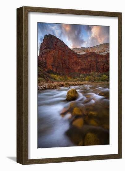 Zion National Park, Utah: Near Big Bend Along The Virgin River At Dusk-Ian Shive-Framed Photographic Print