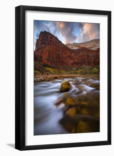 Zion National Park, Utah: Near Big Bend Along The Virgin River At Dusk-Ian Shive-Framed Photographic Print