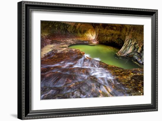 Zion National Park, Utah: The Famous Subway-Ian Shive-Framed Photographic Print