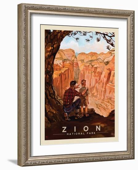 Zion National Park: View From The Top-Anderson Design Group-Framed Art Print