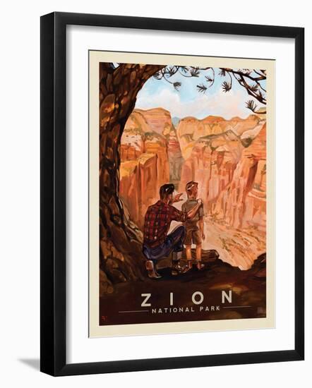 Zion National Park: View From The Top-Anderson Design Group-Framed Art Print