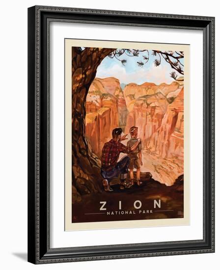 Zion National Park: View From The Top-Anderson Design Group-Framed Art Print