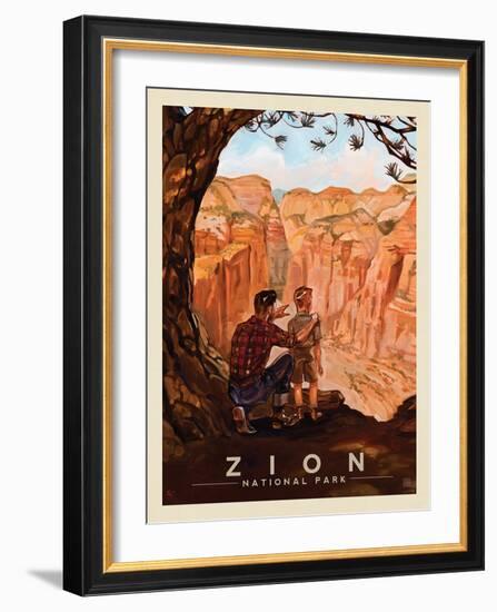 Zion National Park: View From The Top-Anderson Design Group-Framed Art Print