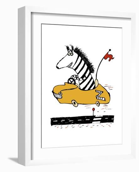 Zippy Zebra-Carla Martell-Framed Giclee Print