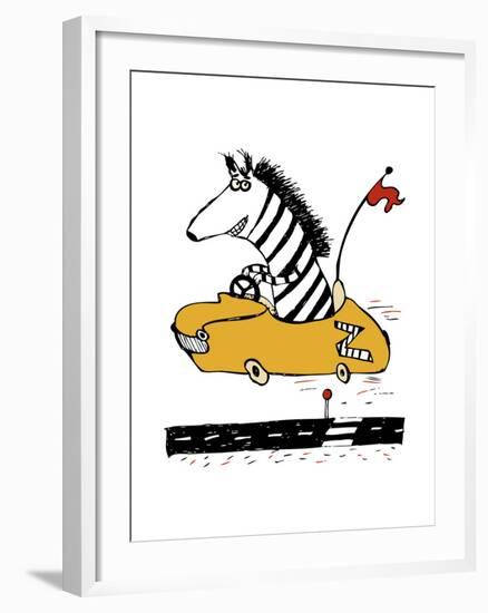 Zippy Zebra-Carla Martell-Framed Giclee Print