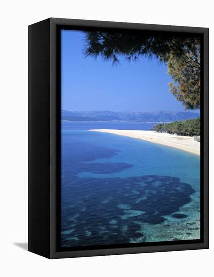 Zlatni Rat, Brac Island, Croatia-Alan Copson-Framed Premier Image Canvas