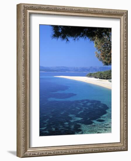 Zlatni Rat, Brac Island, Croatia-Alan Copson-Framed Photographic Print