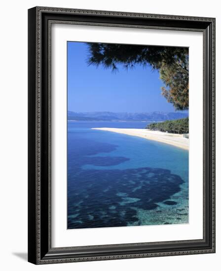 Zlatni Rat, Brac Island, Croatia-Alan Copson-Framed Photographic Print