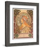 Zodiac, 1896-Alphonse Mucha-Framed Giclee Print