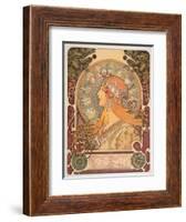 Zodiac, 1896-Alphonse Mucha-Framed Giclee Print