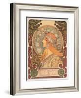 Zodiac, 1896-Alphonse Mucha-Framed Giclee Print