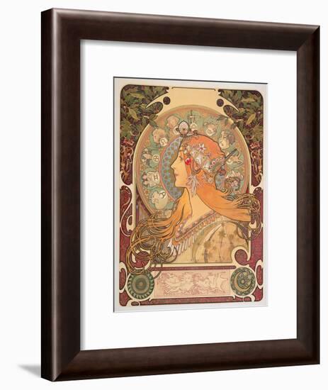 Zodiac, 1896-Alphonse Mucha-Framed Giclee Print