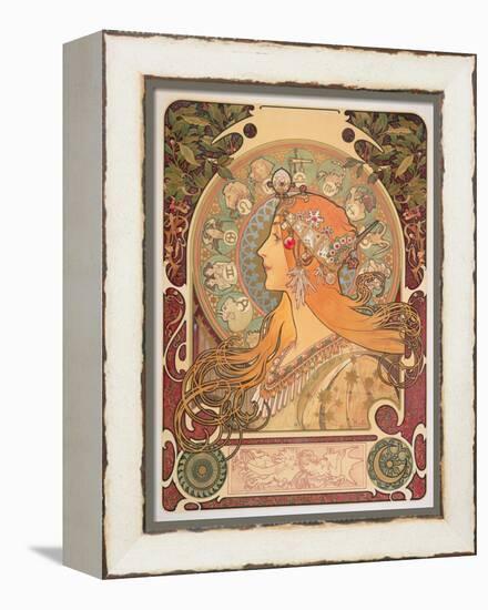 Zodiac, 1896-Alphonse Mucha-Framed Premier Image Canvas