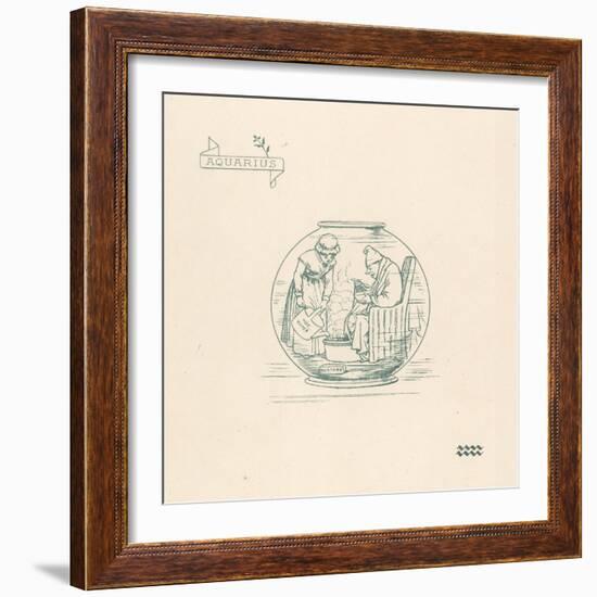 Zodiac Aquarius-null-Framed Art Print