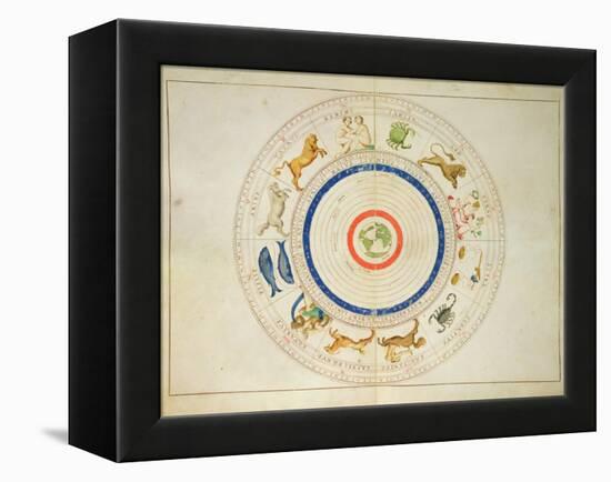 Zodiac Calendar, from an Atlas of the World in 33 Maps, Venice, 1st September 1553-Battista Agnese-Framed Premier Image Canvas
