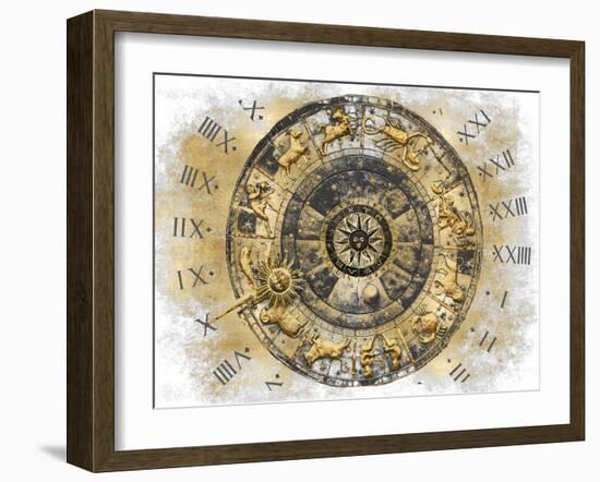 Zodiac Calendar I-Oliver Jeffries-Framed Art Print