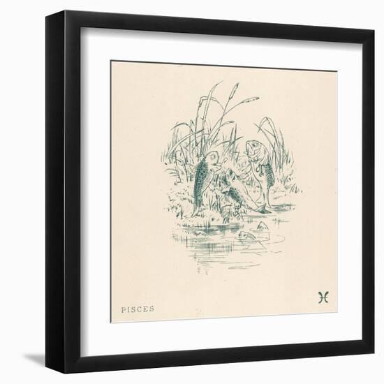 Zodiac Pisces-null-Framed Art Print