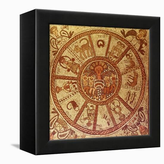 Zodiac, Roman Mosaic-null-Framed Premier Image Canvas