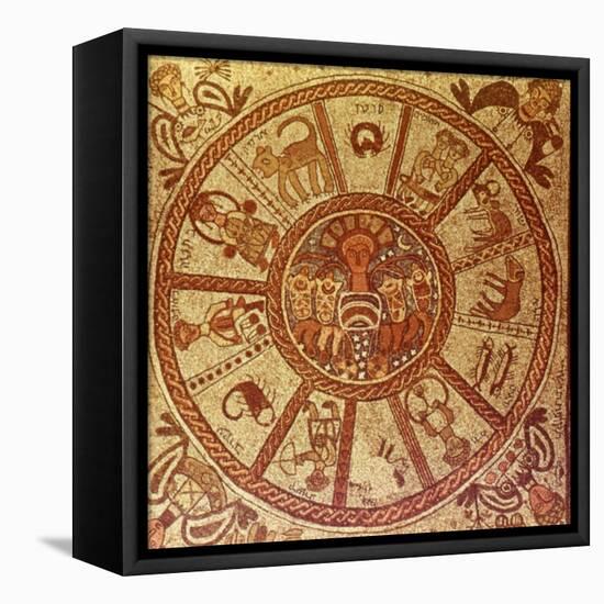 Zodiac, Roman Mosaic-null-Framed Premier Image Canvas