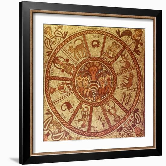 Zodiac, Roman Mosaic-null-Framed Giclee Print