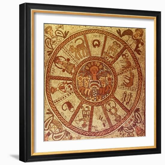 Zodiac, Roman Mosaic-null-Framed Giclee Print