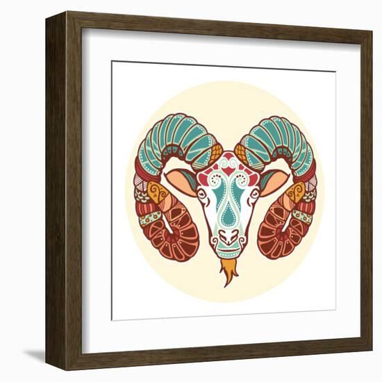 Zodiac Signs - Aries-krasstin-Framed Art Print