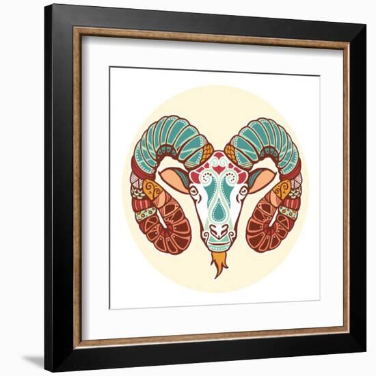 Zodiac Signs - Aries-krasstin-Framed Art Print