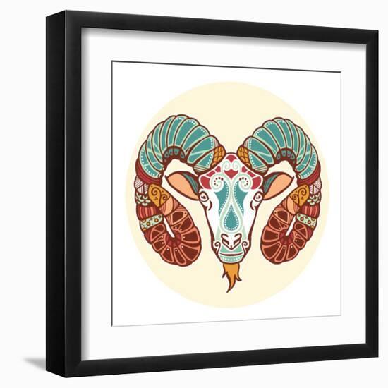 Zodiac Signs - Aries-krasstin-Framed Art Print