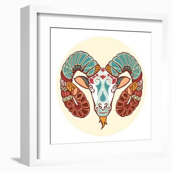 Zodiac Signs - Aries-krasstin-Framed Art Print