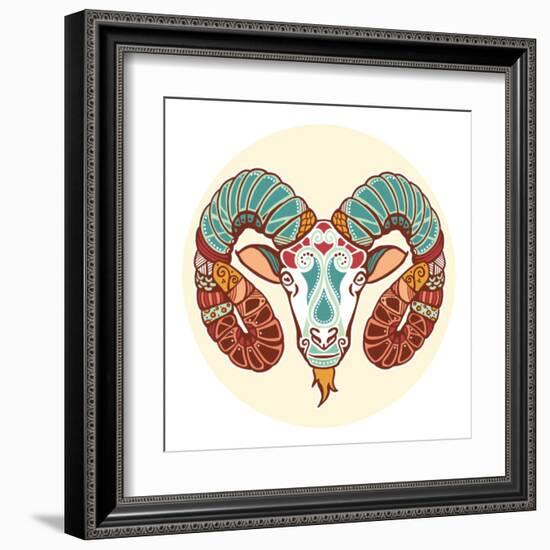 Zodiac Signs - Aries-krasstin-Framed Art Print