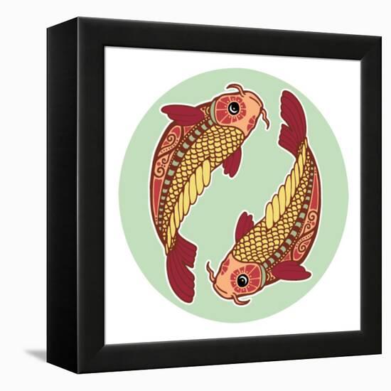 Zodiac Signs - Pisces-krasstin-Framed Stretched Canvas