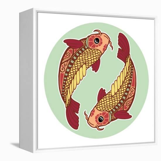 Zodiac Signs - Pisces-krasstin-Framed Stretched Canvas