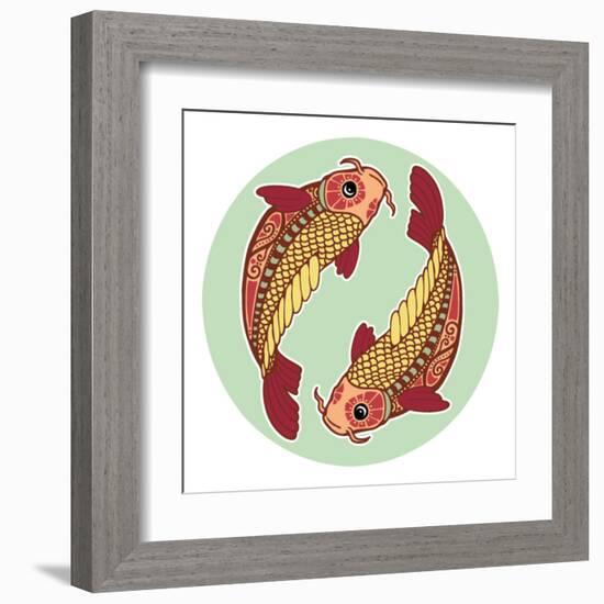 Zodiac Signs - Pisces-krasstin-Framed Art Print