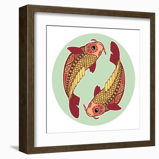 Zodiac Signs - Pisces-krasstin-Framed Art Print
