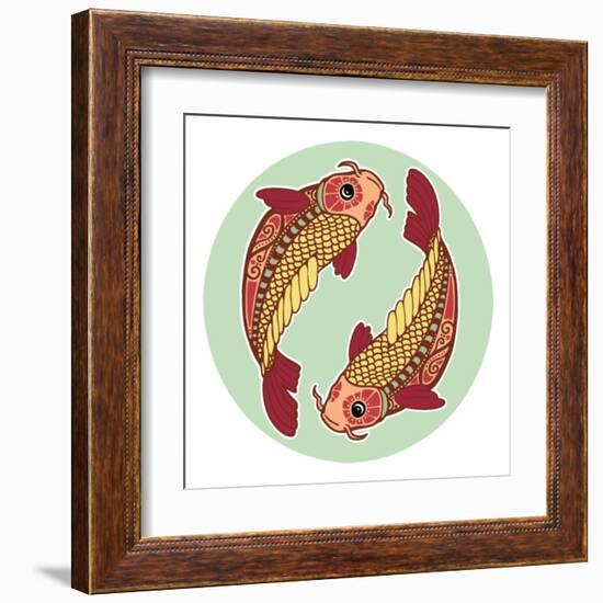 Zodiac Signs - Pisces-krasstin-Framed Art Print