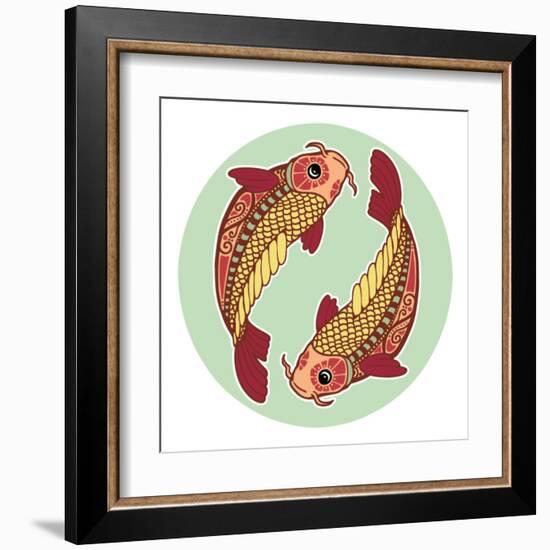 Zodiac Signs - Pisces-krasstin-Framed Art Print