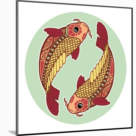 Zodiac Signs - Pisces-krasstin-Mounted Art Print