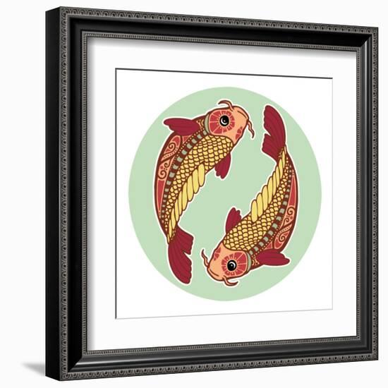 Zodiac Signs - Pisces-krasstin-Framed Art Print