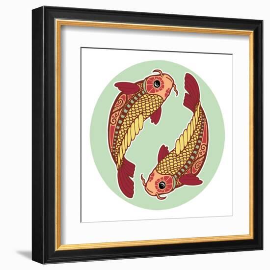 Zodiac Signs - Pisces-krasstin-Framed Art Print