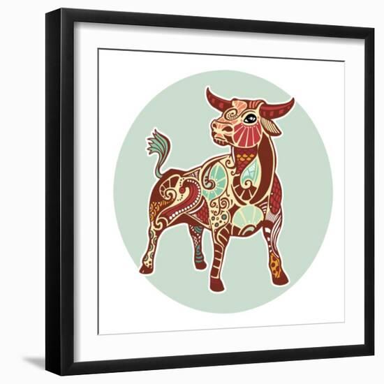 Zodiac Signs - Taurus-krasstin-Framed Art Print