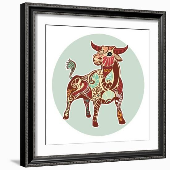 Zodiac Signs - Taurus-krasstin-Framed Art Print