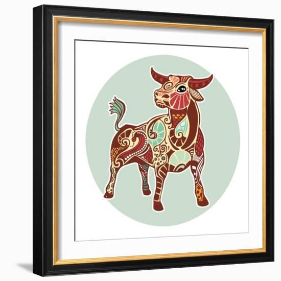 Zodiac Signs - Taurus-krasstin-Framed Art Print