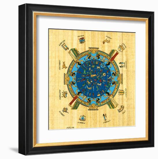 Zodiac Signs-null-Framed Art Print