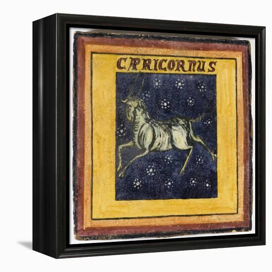 Zodiac Tile / Capricorn-null-Framed Stretched Canvas