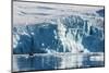 Zodiac with tourists cruising in front of a huge glacier, Hope Bay, Antarctica, Polar Regions-Michael Runkel-Mounted Photographic Print