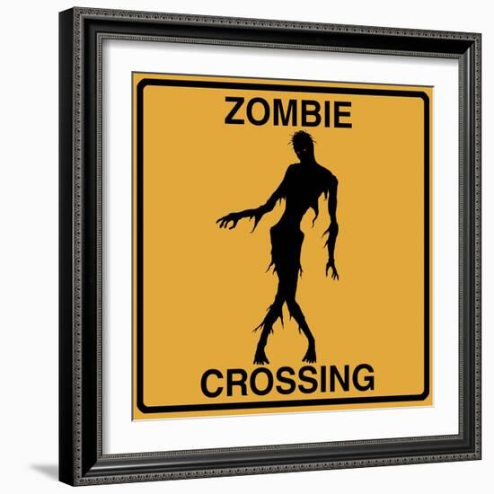 Zombie Crossing-Tina Lavoie-Framed Giclee Print