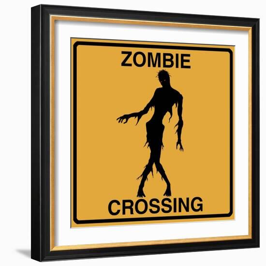 Zombie Crossing-Tina Lavoie-Framed Giclee Print